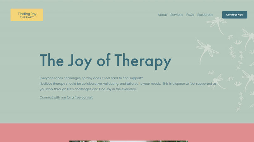 Finding Joy Therapy- Squarespace Website